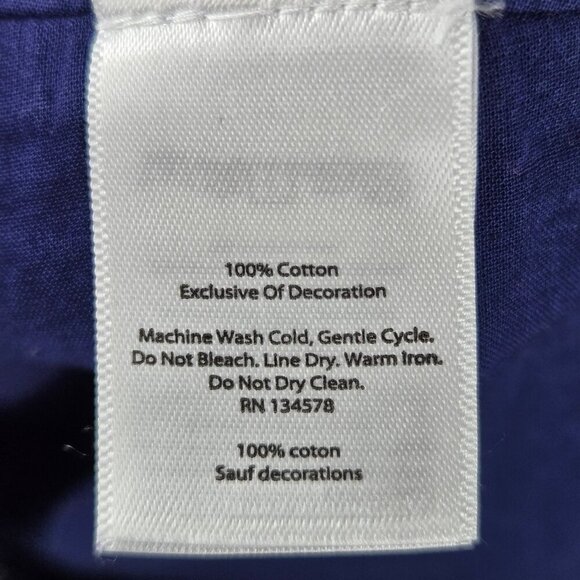 Vineyard Vines Size Small Strapless Romper Navy Blue White Scalloped Edges - Picture 10 of 11